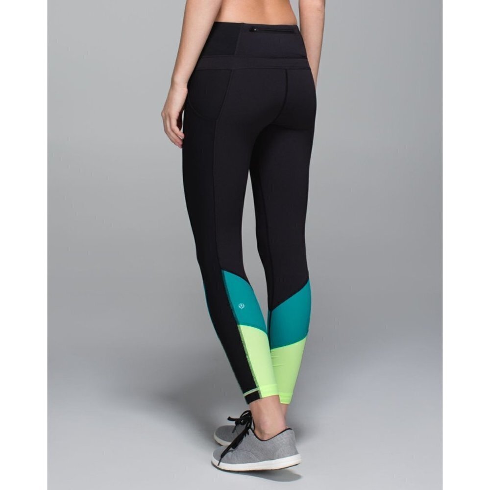 Lululemon Trail Bound 7/8 Tights Luxtreme Leggings Womens Size 6 Side Pockets